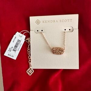 Kendra Scott Elisa Rose Gold Drusy Necklace